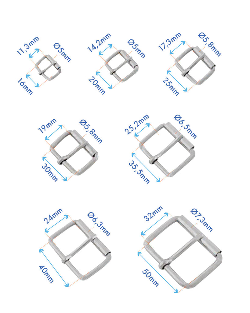 Rectangular Roller Buckle | Gold And Silver 7 Inner Sizes Fournituren