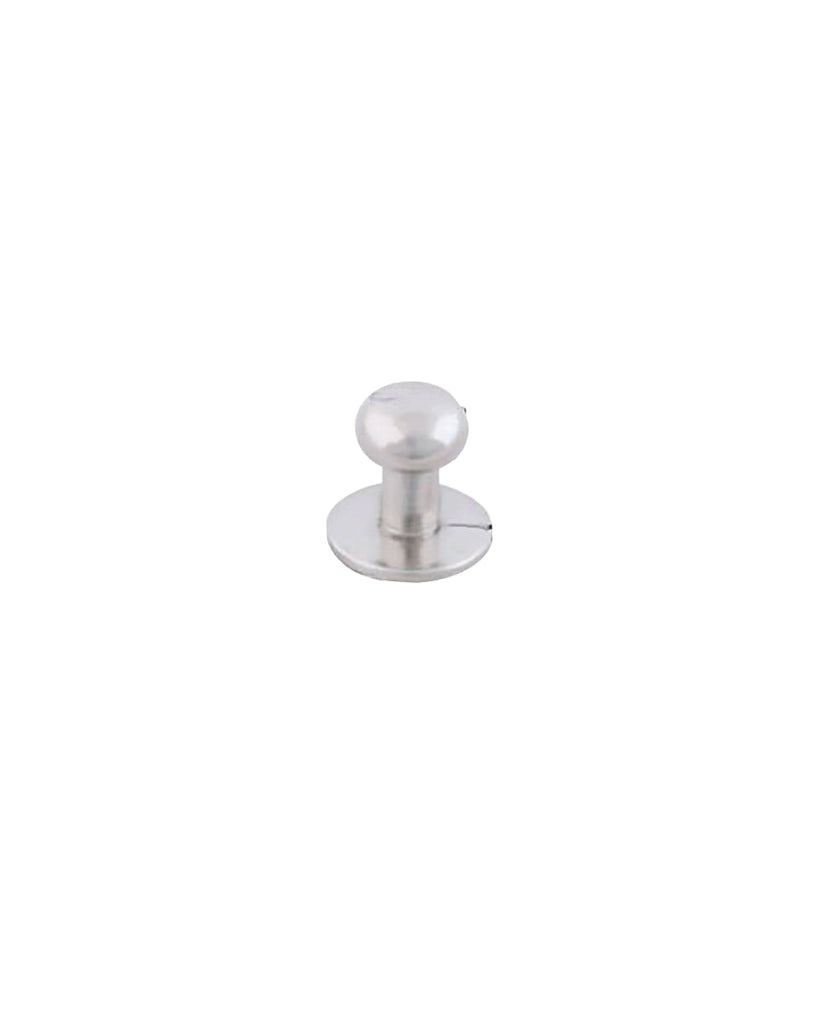 Collar Button Stud | Silver Head Size 8 Mm (10 Pieces) Excl. Screws Fournituren