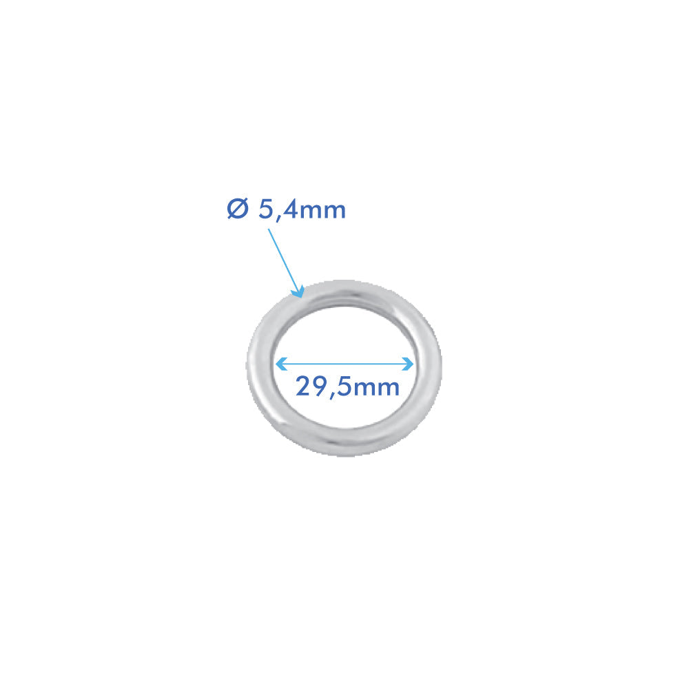 Round O-Ring | Silver Inner Size 29 5 Mm (2 Pieces) Fournituren
