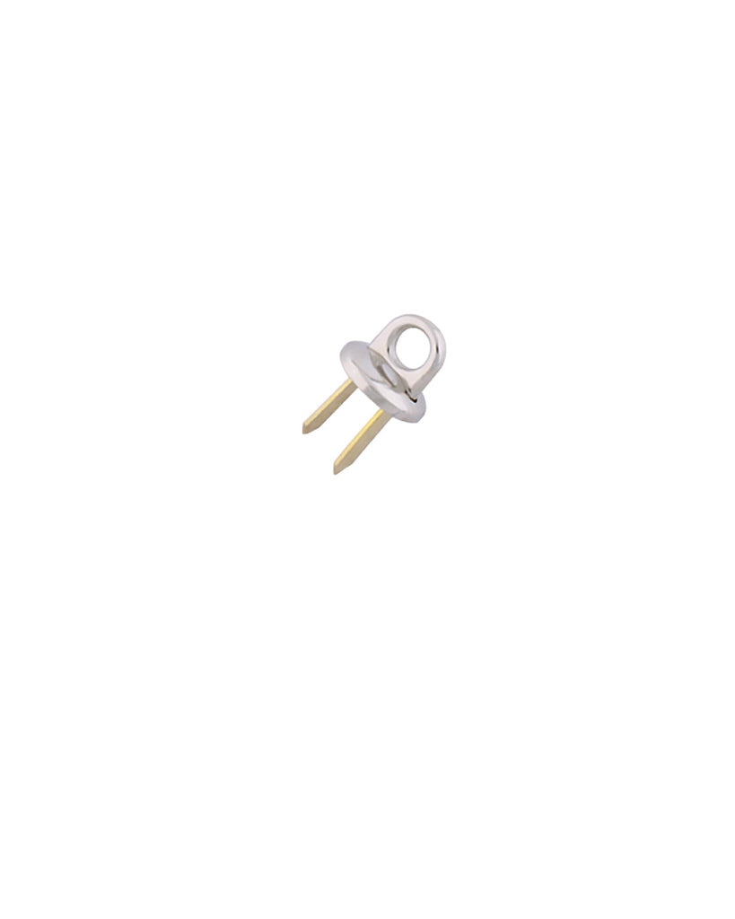 Bag Handle Fastener With Prongs | Silver Inner Size 5 Mm (2 Pieces) Fournituren