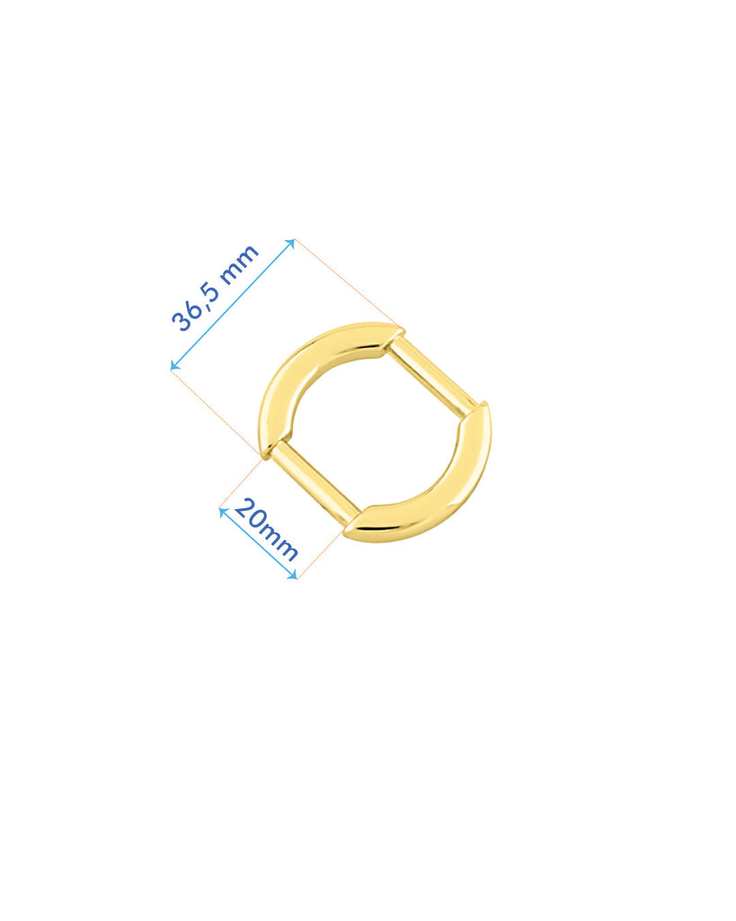 Oval Ring | Gold And Silver Inner Size 20 Mm (2 Pieces) Fournituren