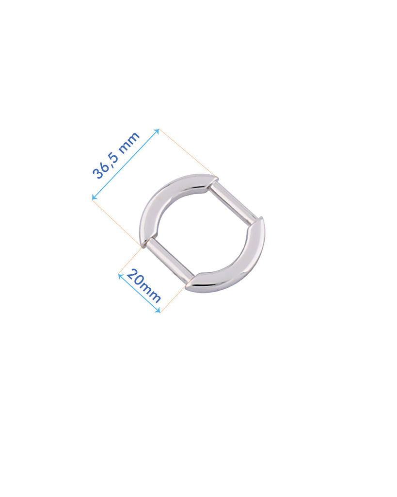 Oval Ring | Gold And Silver Inner Size 20 Mm (2 Pieces) Fournituren