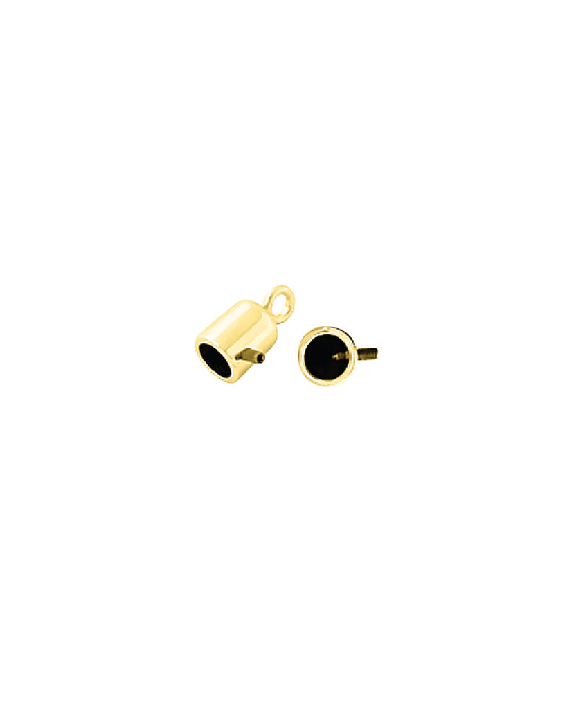 Tassel End Cap With Screw | Gold And Silver Inner Size 9 5 Mm (2 Pieces) Fournituren