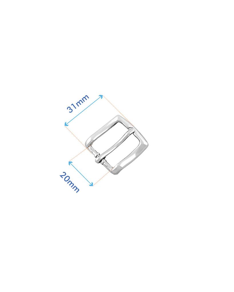 Square Buckle | Silver Inner Size 20 Mm Fournituren