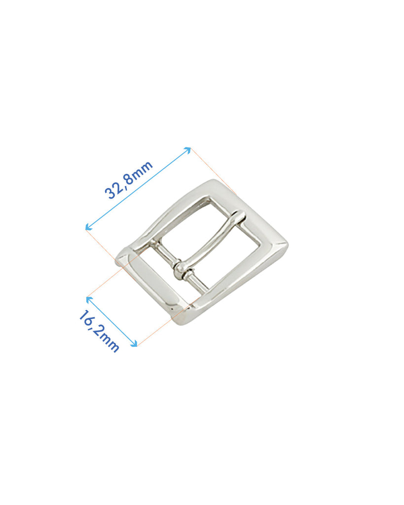 Rectangular Buckle With Center Bar | Silver Inner Size 16 2 Mm Fournituren