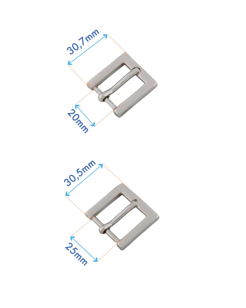 Rectangular Buckle | Silver 2 Inner Sizes Fournituren
