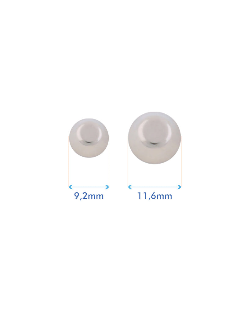 Studs | Silver 2 Sizes (4 Pieces) Fournituren