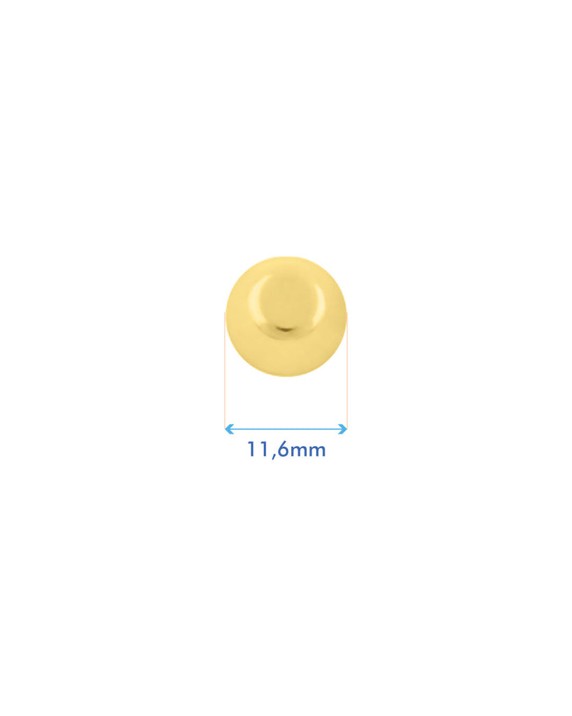 Studs With Prongs | Gold Diameter 11 6 Mm (4 Pieces) Fournituren