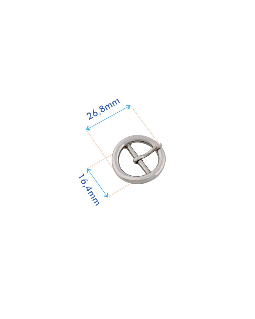 Round Buckle O-Ring | Silver Inner Size 16 4 Mm Fournituren
