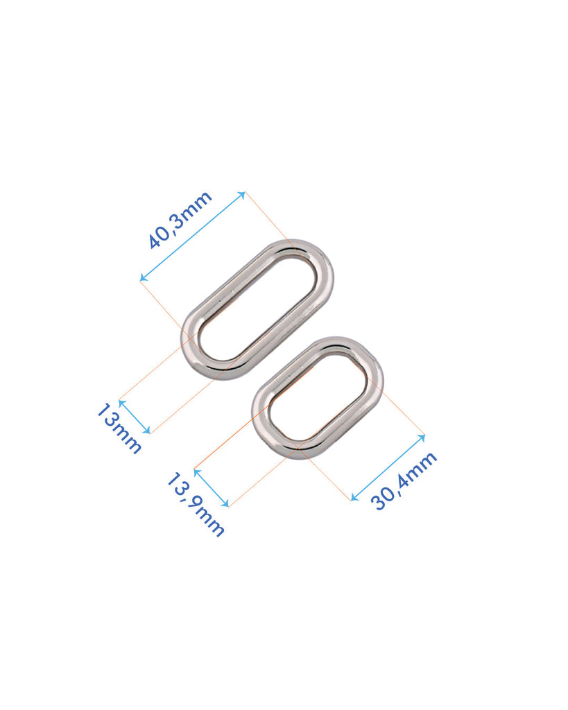 Oval Ring | Silver 2 Inner Sizes (2 Pieces) Fournituren