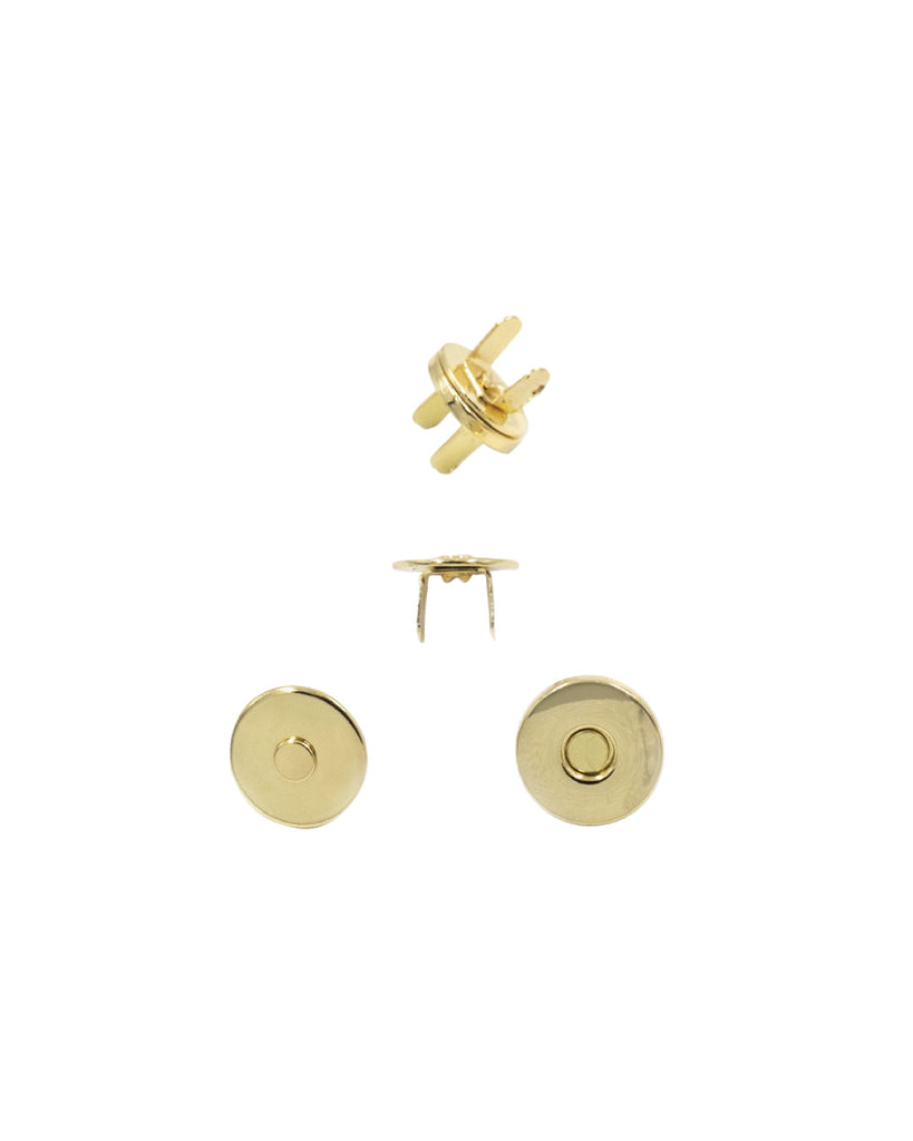 Round Extra Thin Magnetic Lock | Gold And Silver Diameter 14 5 Mm (2 Pieces) Fournituren