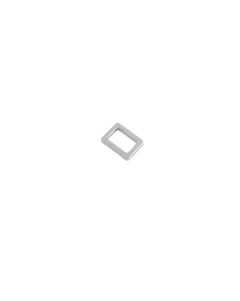 Rectangular Flat Ring | Silver 4 Inner Sizes (2 Pieces) Inner Size 20 Mm Fournituren