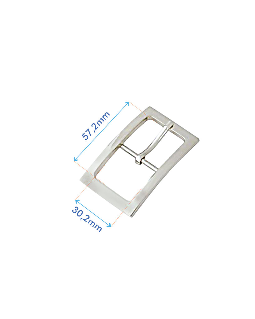 Rectangular Luxury Buckle With Center Bar | Silver Inner Size 30 2 Mm Fournituren