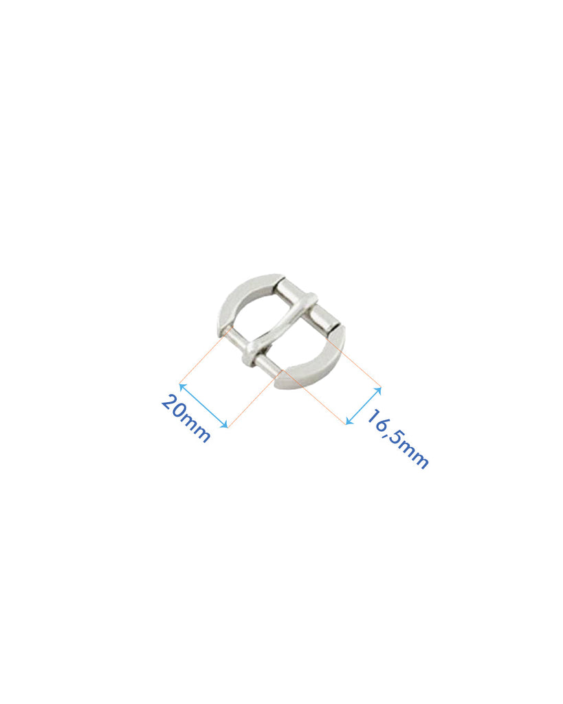 Oval Buckle | Silver Inner Size 20 Mm Fournituren