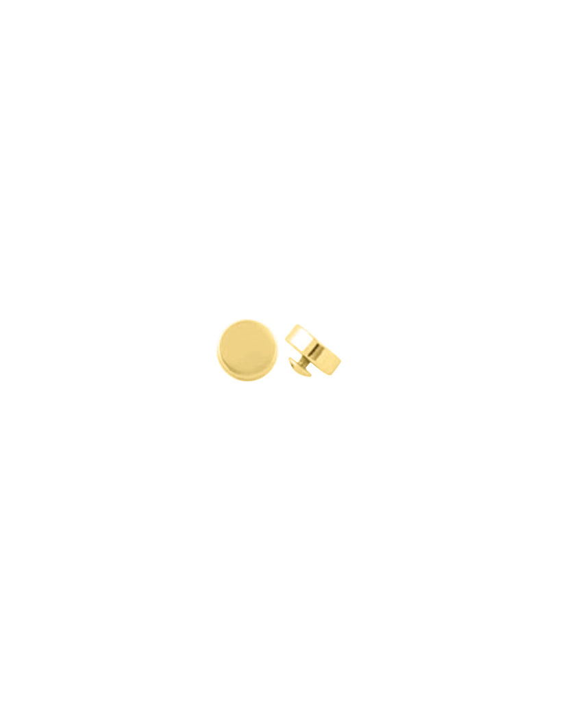 Studs With Screw | Gold And Silver Diameter 14 8 Mm (4 Pieces) Fournituren