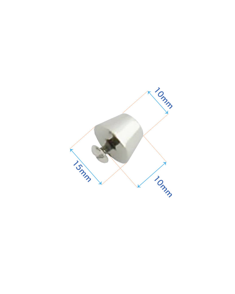 Conical Studs With Screw | Gold And Silver Diameter 15 Mm (4 Pieces) Fournituren