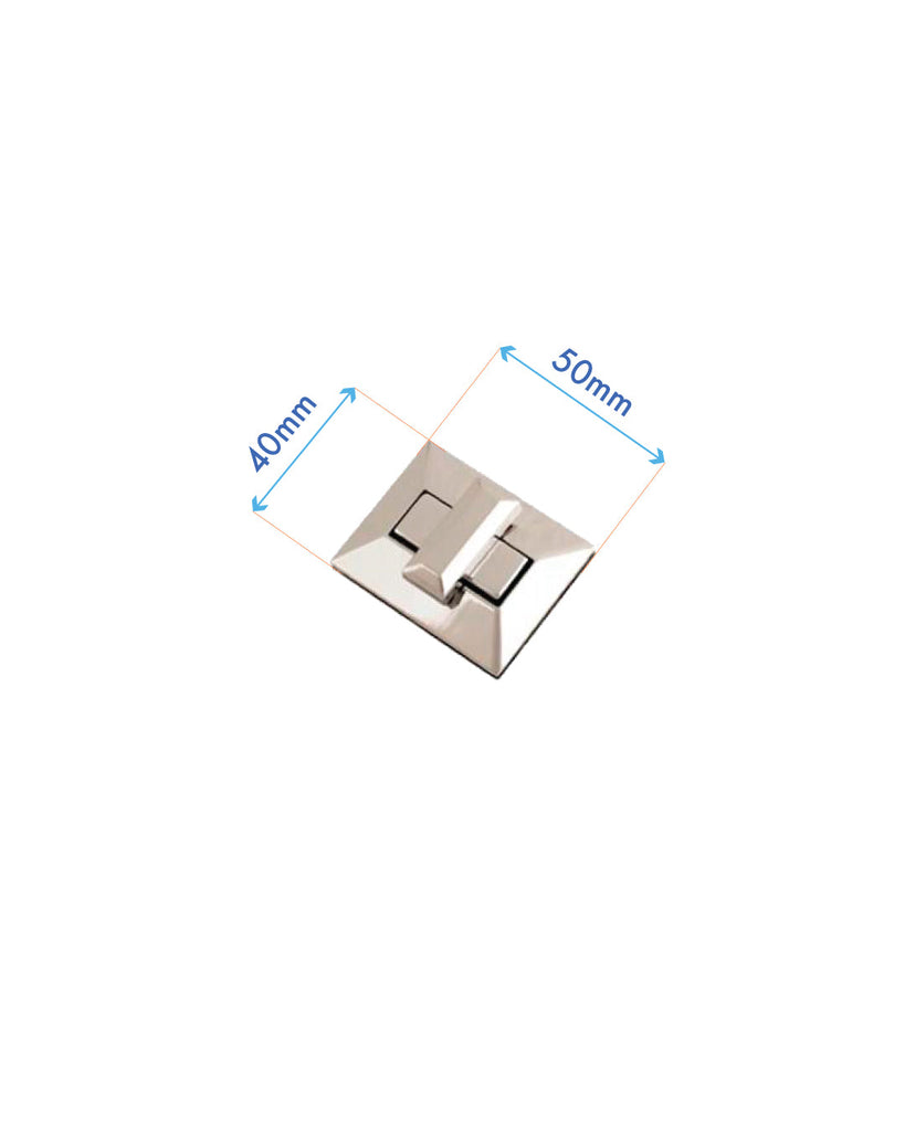 Rectangular Turning Lock | Gold And Silver 40 X 50 Mm Fournituren