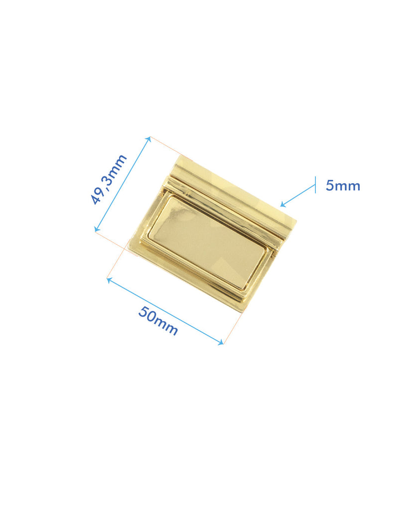 Tic-Tuc Bag Lock | Gold And Silver 49 3 X 50 Mm Fournituren