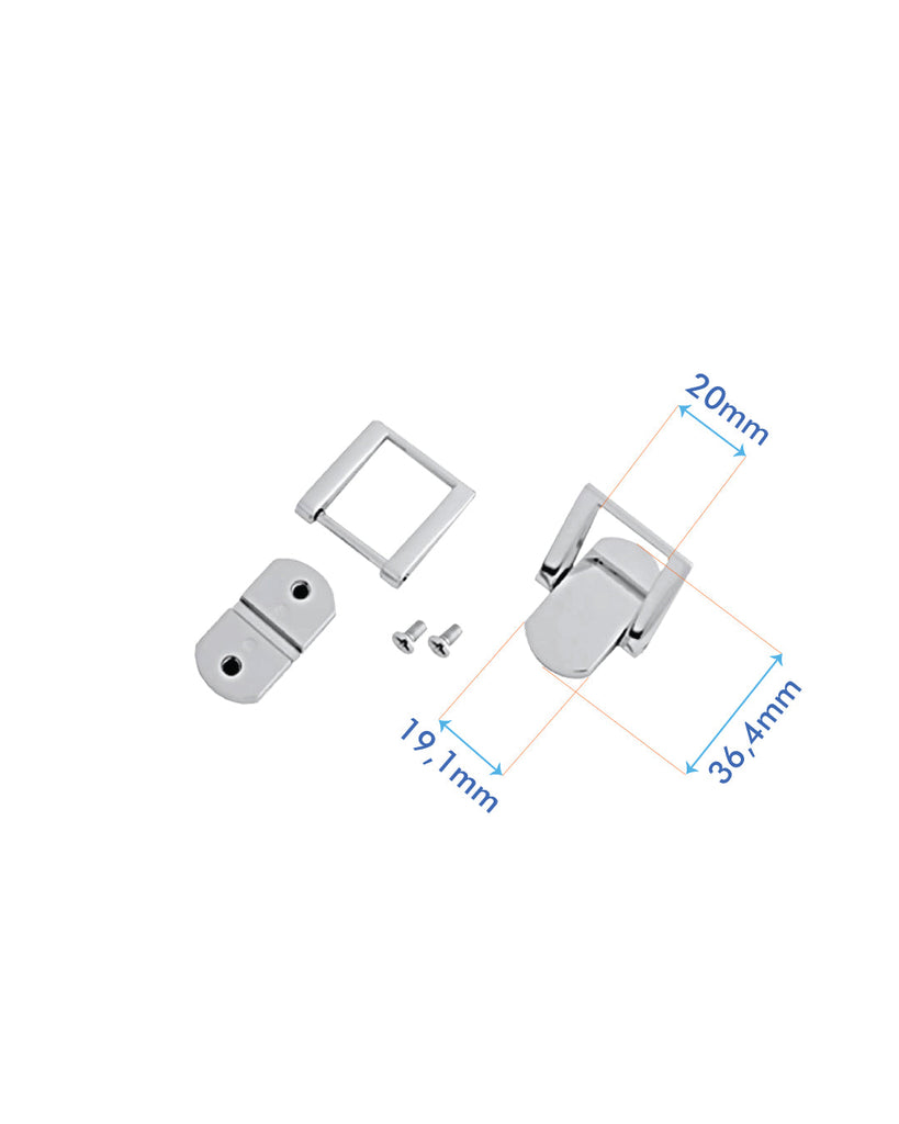 Bag Handle Fastener Detachable | Silver Inner Size 20 Mm (2 Pieces) Fournituren