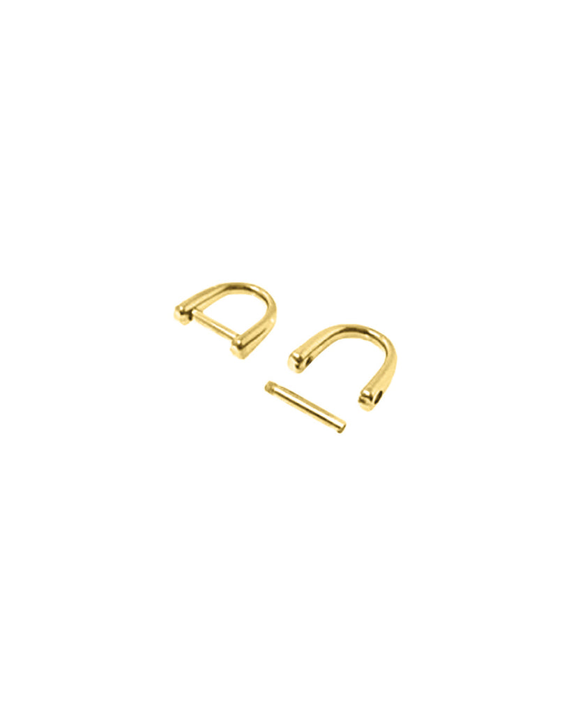 D-Shaped Bag Handle Fastener Detachable | Gold And Silver Inner Size 10 Mm (2 Pieces) Fournituren