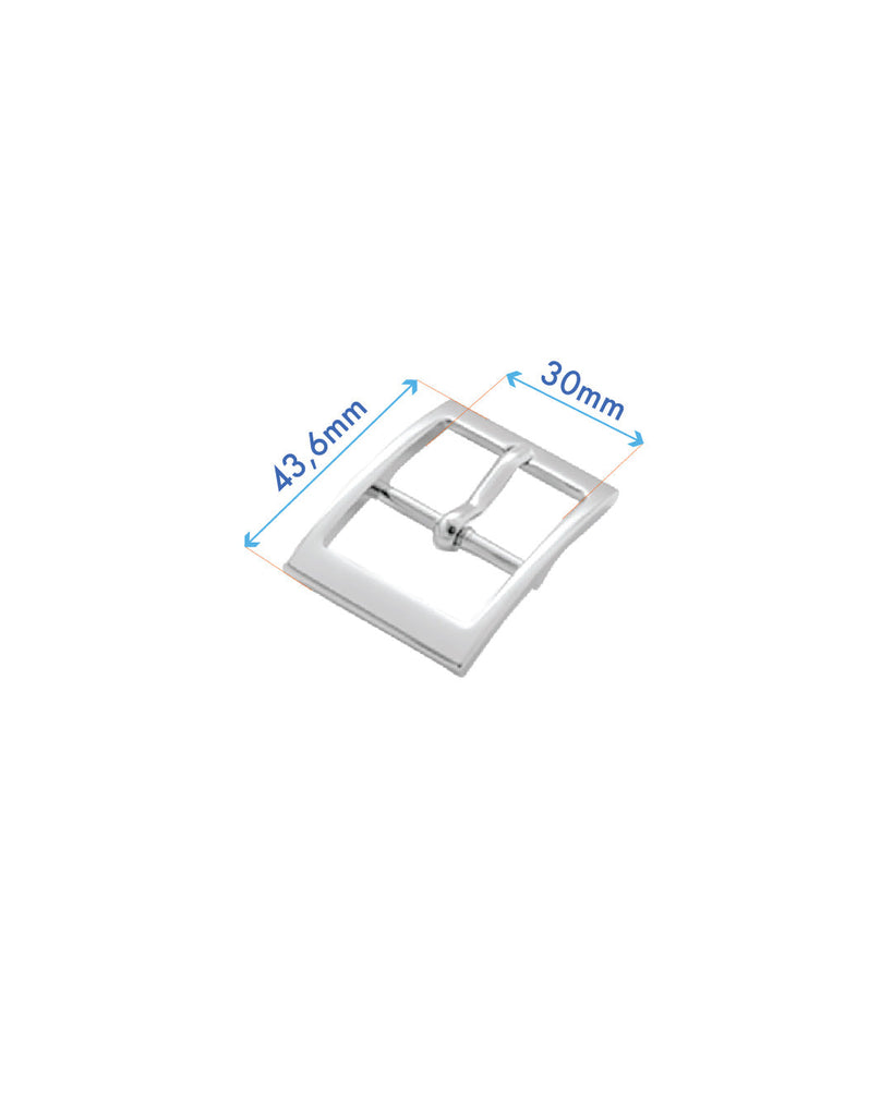 Rectangular Buckle With Center Bar | Silver Inner Size 30 Mm Fournituren