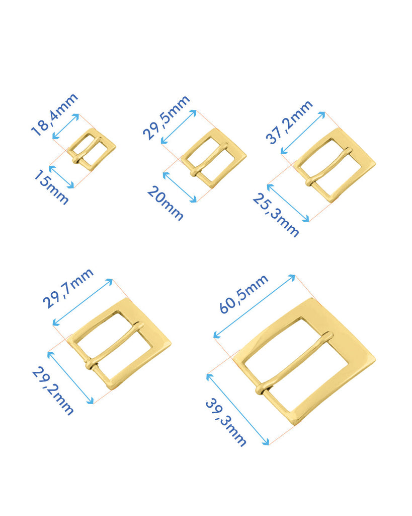 Rectangular Buckle | Gold And Silver 5 Inner Sizes Fournituren