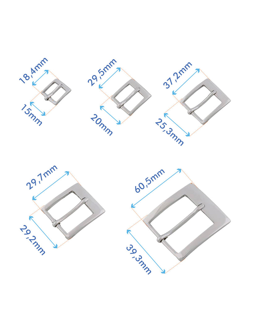 Rectangular Buckle | Gold And Silver 5 Inner Sizes Fournituren