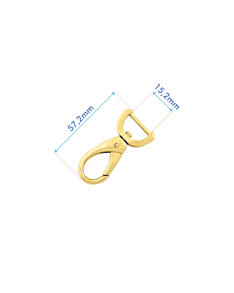 Drop-Shaped Swivel Snap Hook | Gold And Silver Inner Size 15 2 Mm Fournituren