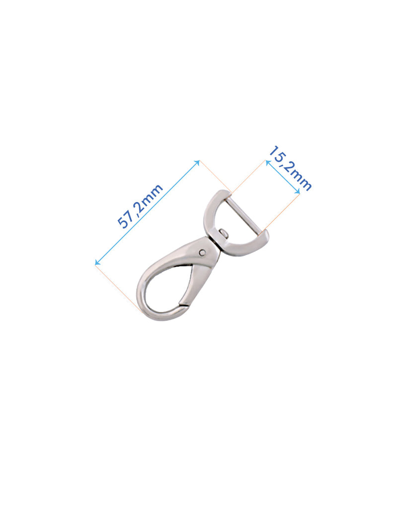 Drop-Shaped Swivel Snap Hook | Gold And Silver Inner Size 15 2 Mm Fournituren