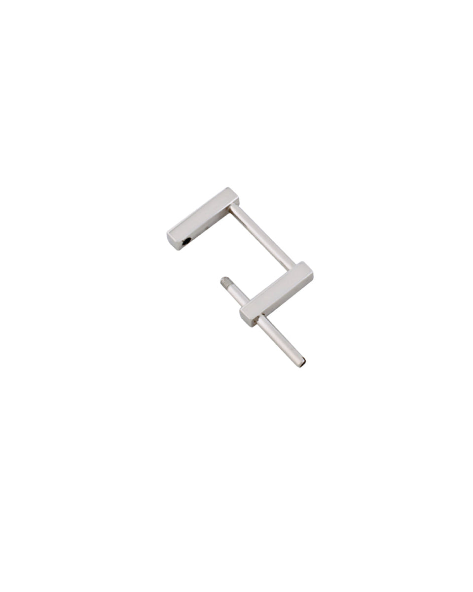 Rectangular bag handle fastener for leather bag