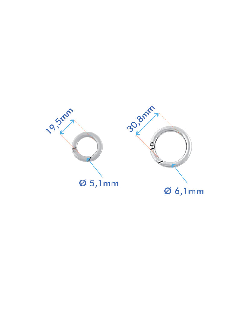 Round O-Ring Swivel Snap Hook | Gold And Silver 2 Inner Sizes Fournituren