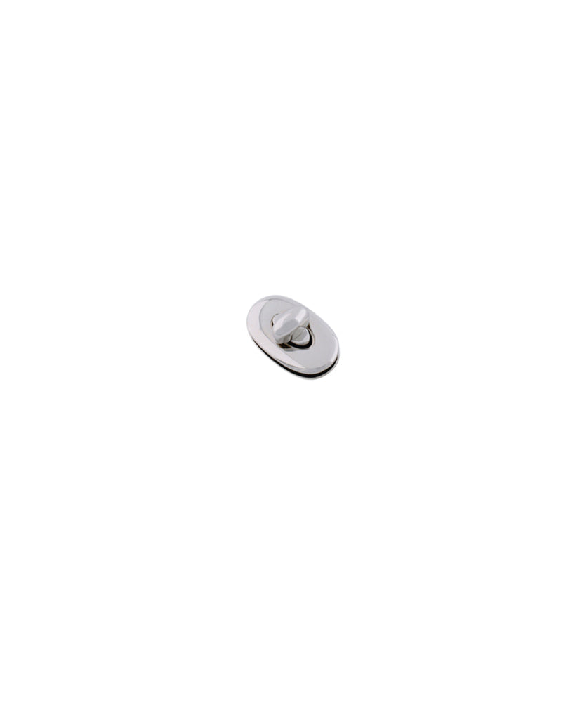 Oval Turning Lock | Silver 33 X 20 Mm Fournituren
