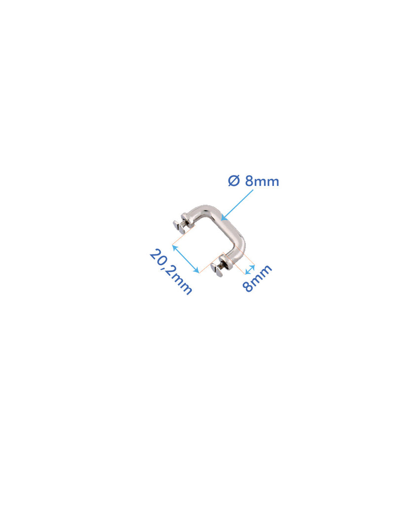 Bag Handle Fastener | Gold And Silver Inner Size 20 2 Mm (2 Pieces) Fournituren