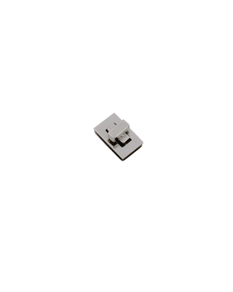Rectangular Turning Lock | Silver 26 6 X 17 Mm Fournituren