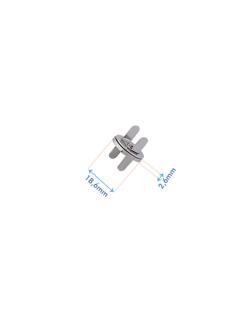 Round Extra Thin Magnetic Lock | Gold And Silver Diameter 18 6 Mm (2 Pieces) Fournituren