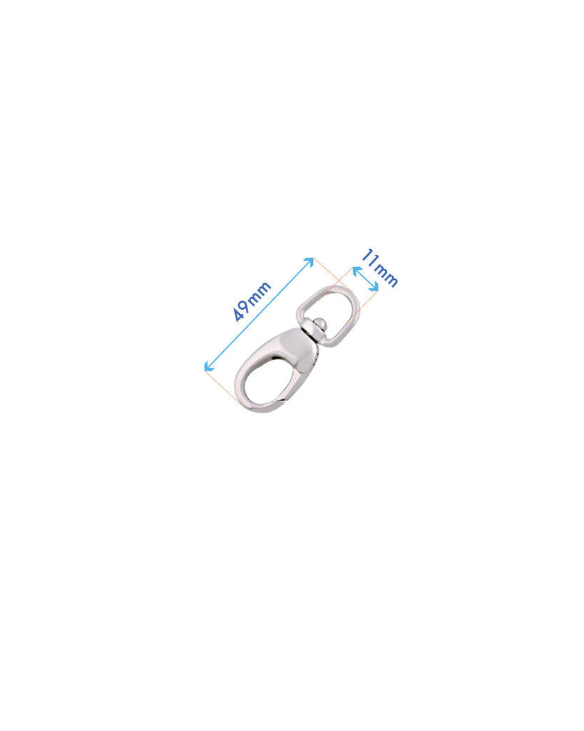 Oval Swivel Snap Hook | Silver Inner Size 11 Mm Fournituren