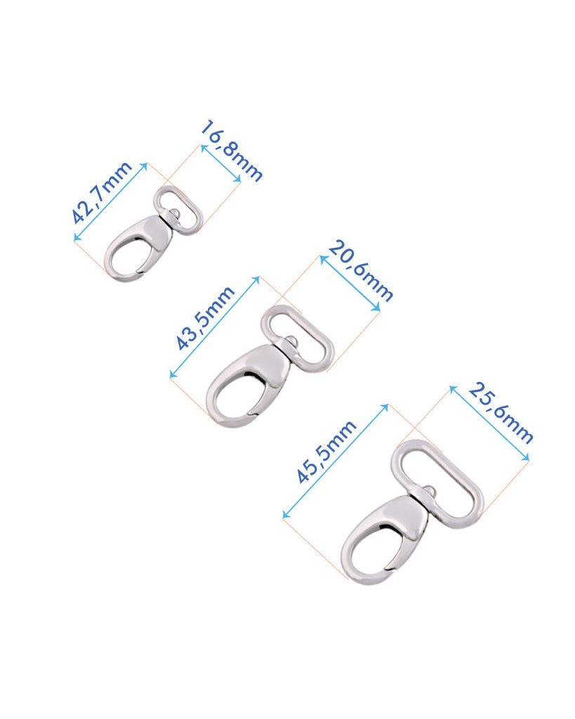 Oval Swivel Snap Hook | Gold And Silver 3 Inner Sizes Fournituren