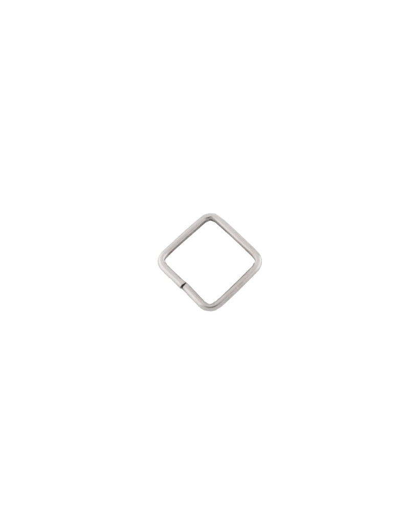 Square Ring | Silver Inner Size 30 Mm (2 Pieces) Fournituren
