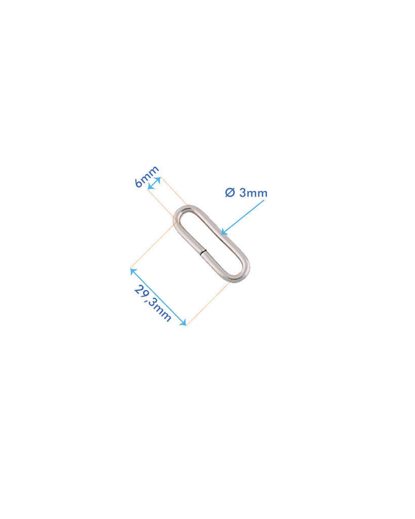 Oval Ring | Silver Inner Size 29 3 Mm (2 Pieces) Fournituren