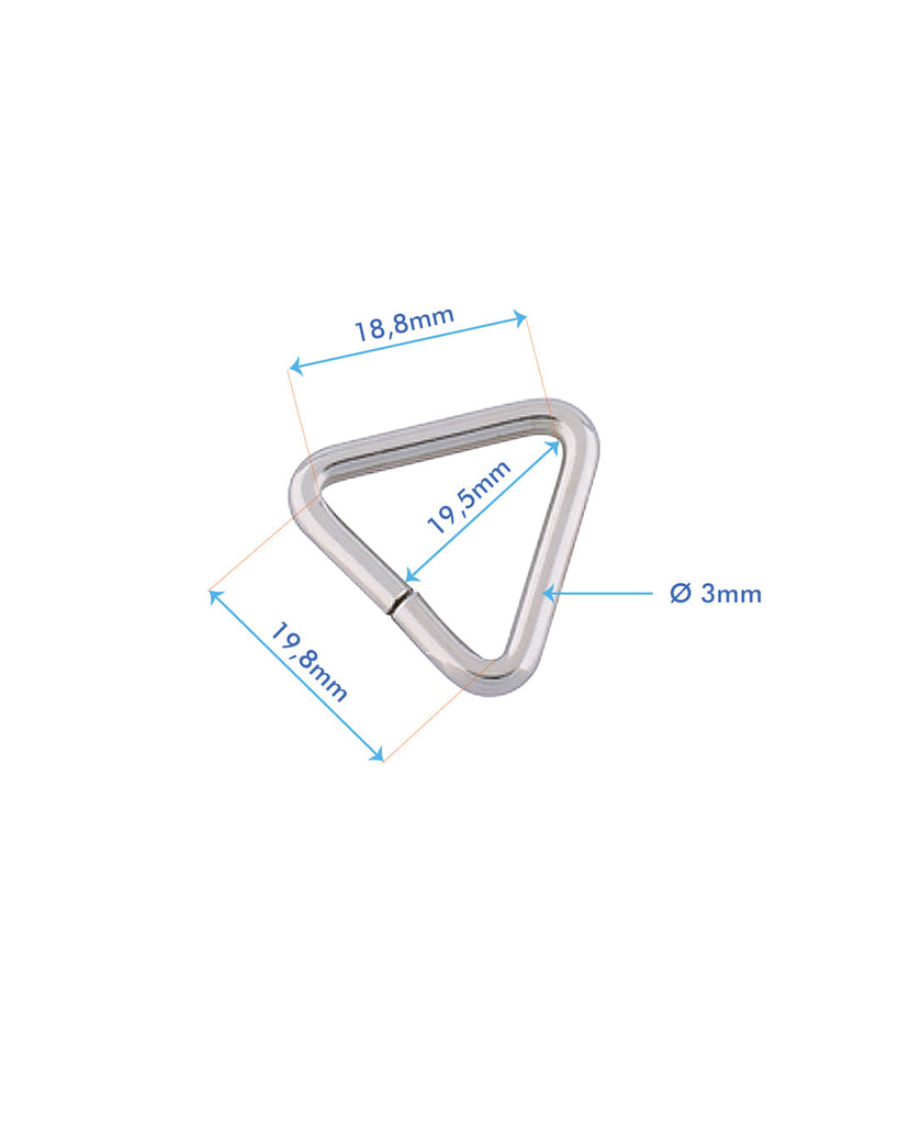 Triangular Ring | Silver Inner Size 19 5 Mm (2 Pieces) Fournituren