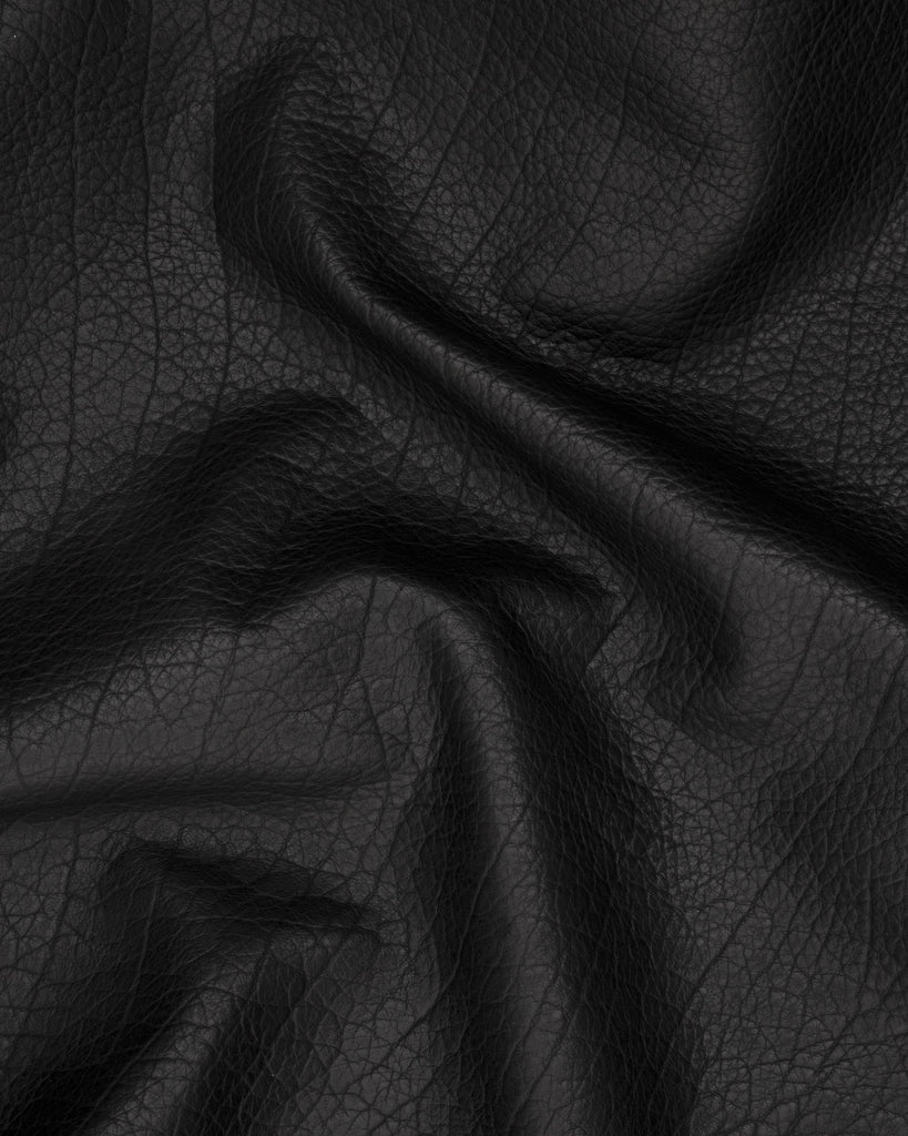 Tatanka Collection | Tough Course-Grained American Bison Leather Black / Panel (30 X 20 Cm) Leer