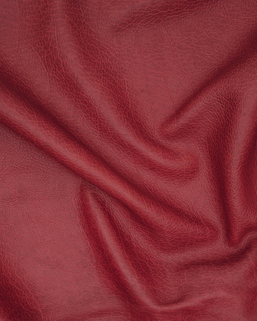 Tatanka Collection | Tough Course-Grained American Bison Leather Red / Panel (30 X 20 Cm) Leer