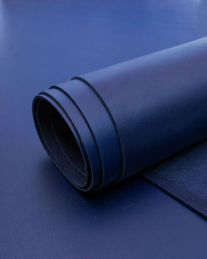 Amaryllis Collection | Firm And Smooth Calf Leather With A Silk Gloss Jasper Blue / Panel (30 X 20