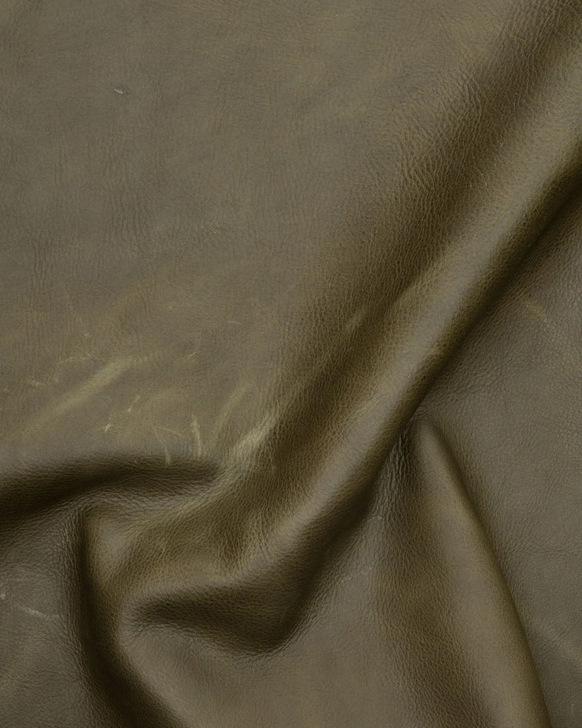 Velo Collection | Firm And Soft Calf Leather With A Pull-Up Effect Olive / Panel (30 X 20 Cm) Leer