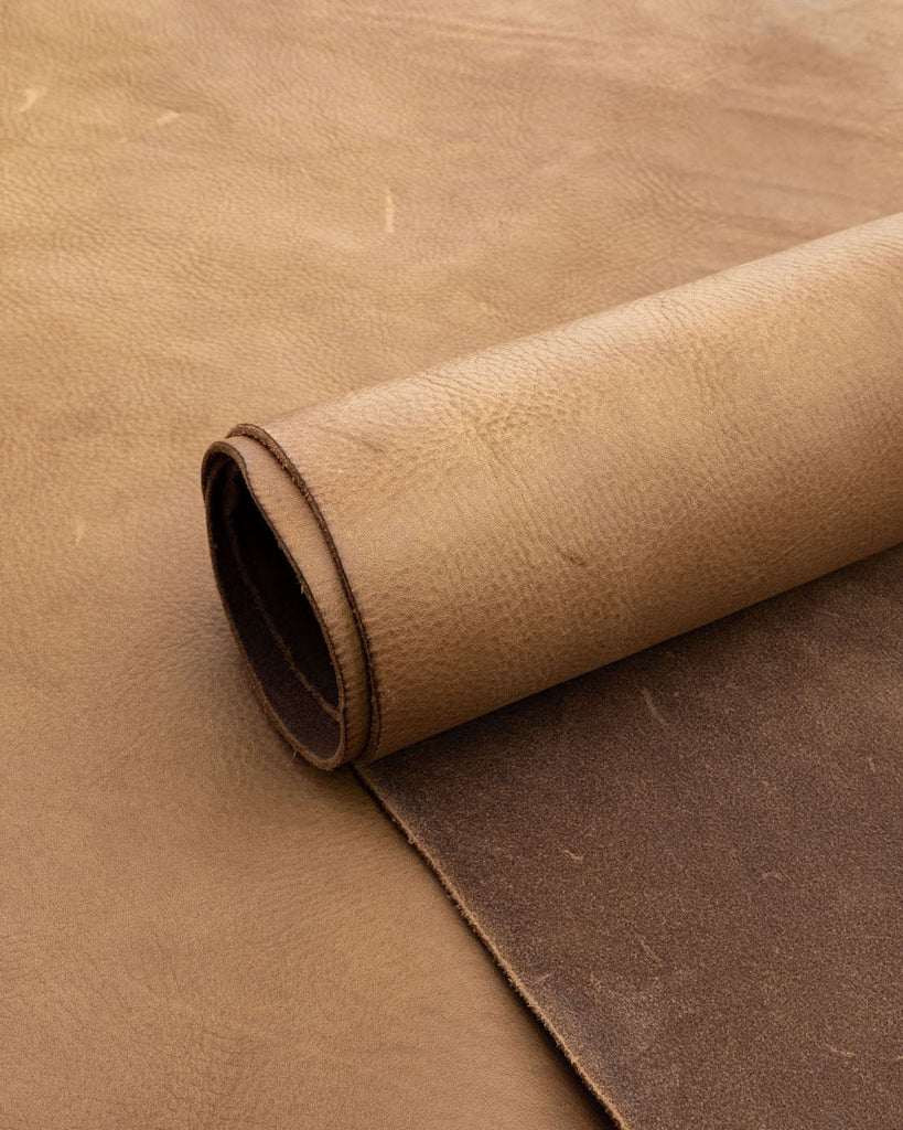 Arizona Raw Collection | Supple Vegetable Tanned Harness Leather Fawn / Panel (30 X 20 Cm) Leer