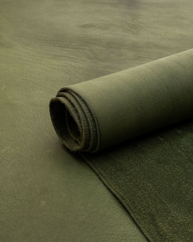 Arizona Raw Collection | Supple Vegetable Tanned Harness Leather Green / Panel (30 X 20 Cm) Leer