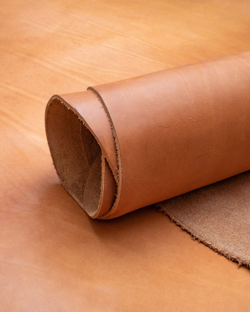 Pecos Raw Collection | Soft Vegetable Tanned Harness Leather Cognac / 1.0 - 1.2 Mm Panel (30 X 20