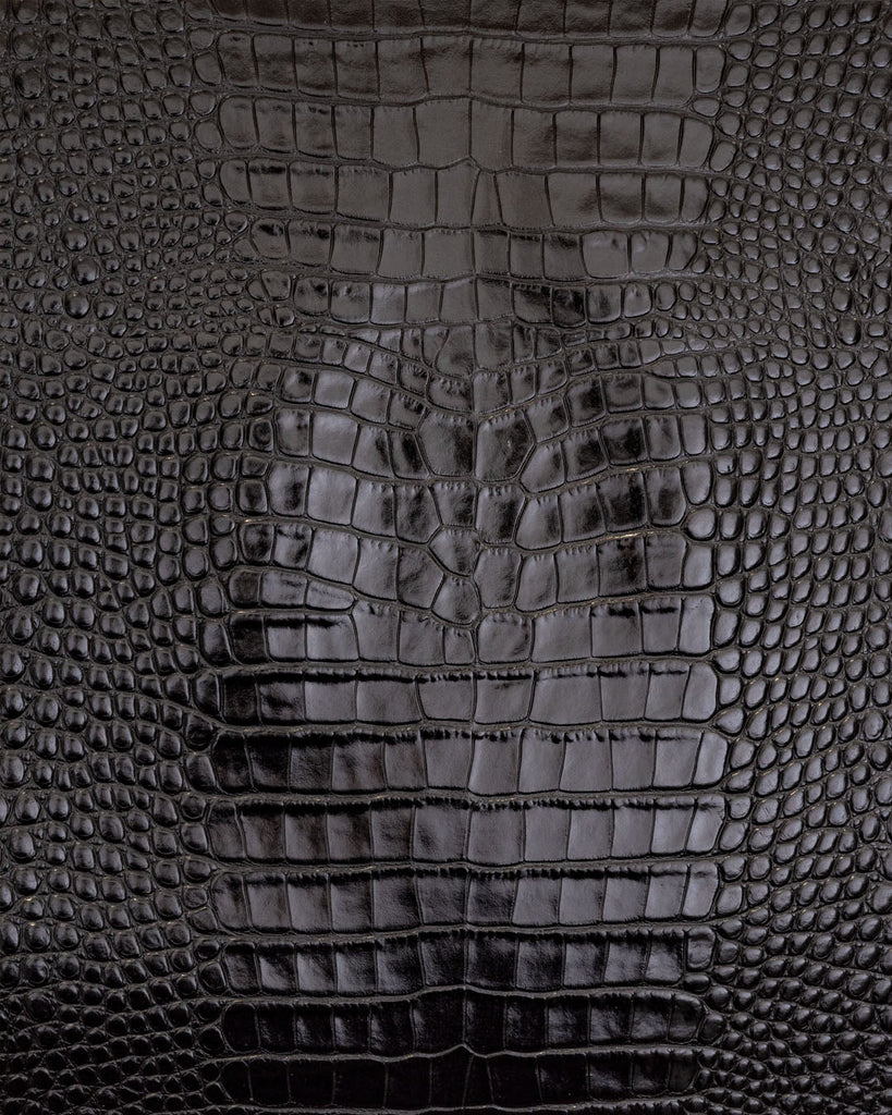 Como Collection | Firm Cow Leather With A Two-Tone Crocodile Print Leer