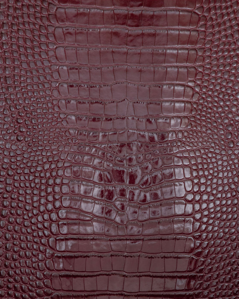 Como Collection | Firm Cow Leather With A Two-Tone Crocodile Print Leer