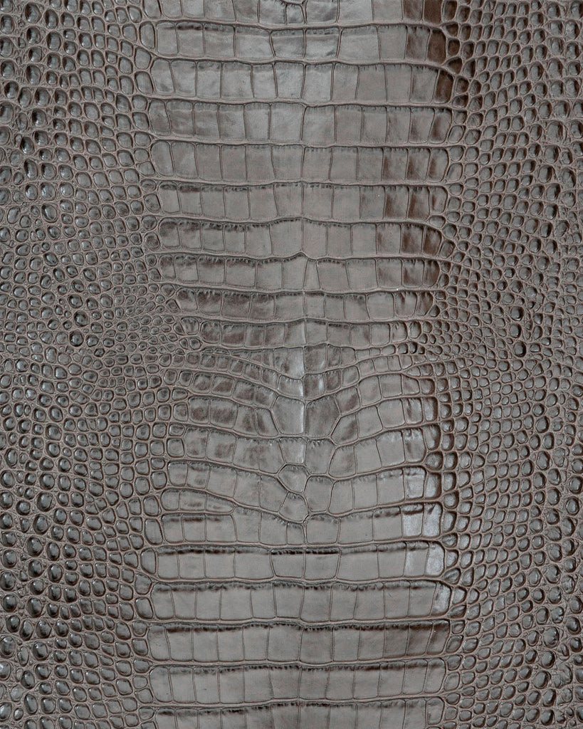 Como Collection | Firm Cow Leather With A Two-Tone Crocodile Print Leer